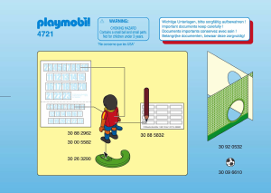 Mode d’emploi Playmobil set 4721 Sports Joueur espagnol