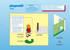 Manuale Playmobil set 4722 Sports Calciatore – Repubblica Ceca
