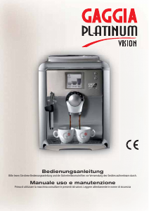 Bedienungsanleitung Gaggia RI8177 Platinum Vision Kaffeemaschine