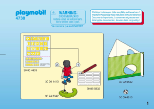 Manual de uso Playmobil set 4730 Sports Jugador de fútbol España