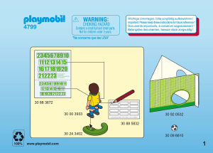 Manual de uso Playmobil set 4799 Sports Jugador de fútbol Brasil