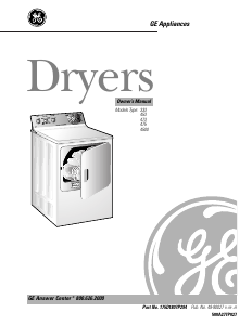 Manual GE DDC4500SPMG Dryer