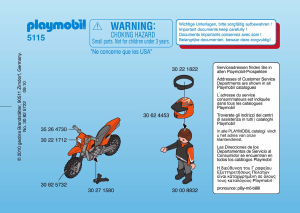 Manual Playmobil set 5115 Sports Enduro motorcycle with rider