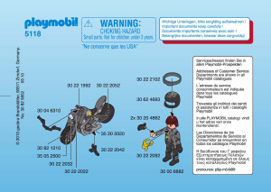 Manuale Playmobil set 5118 Sports Moto custom con centauro