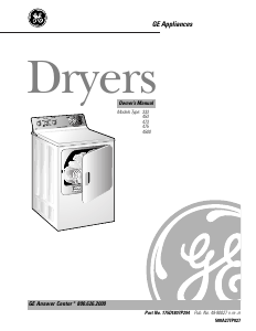 Manual GE DDC0385LE Dryer