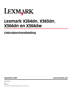 Handleiding Lexmark X363dn Multifunctional printer