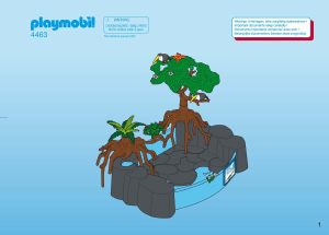 Manual Playmobil set 4463 Zoo Caiman basin