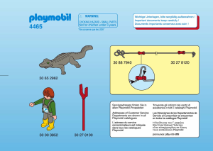Manuale Playmobil set 4465 Zoo Operatore zoologico con caimano