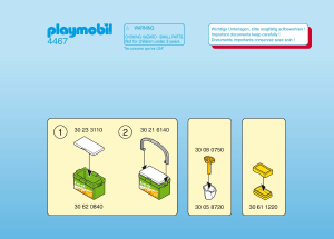 Handleiding Playmobil set 4467 Zoo Bezoeker met bolderkar
