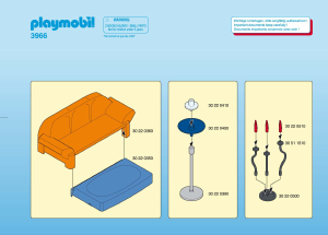 Bedienungsanleitung Playmobil set 3966 Modern House Modernes Wohnzimmer