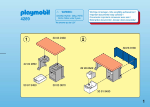 Manual Playmobil set 4289 Modern House The home iffice