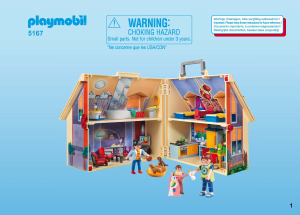 Manual Playmobil set 5167 Modern House Casa de Bonecas Maleta