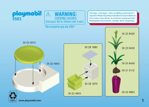 Mode d’emploi Playmobil set 5583 Modern House Chambre avec lit rond