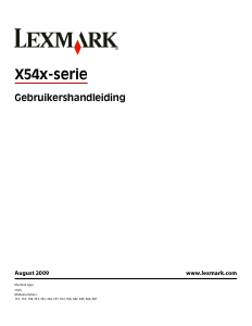 Handleiding Lexmark X544dw Multifunctional printer