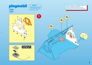Manual Playmobil set 7390 Modern House Light kit 1