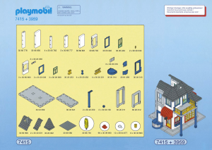 Manual Playmobil set 7415 Modern House City house addition 3