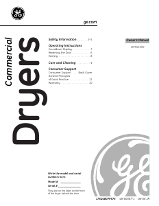 Manual GE DMCD330EJ3WC Dryer