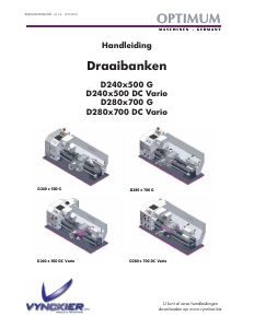 Handleiding Optimum D240x500 DC Vario Draaibank