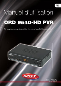 Mode d’emploi Optex ORD 9540-HD PVR Récepteur numérique