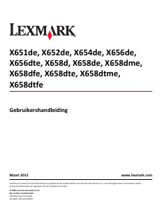 Handleiding Lexmark X656dte Multifunctional printer