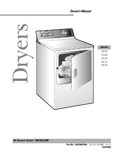 Manual GE DBR453EA1WW Dryer