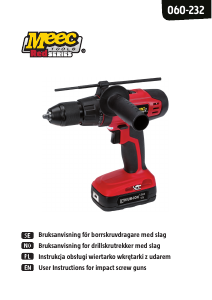 Bruksanvisning Meec Tools 060-232 Borrskruvdragare