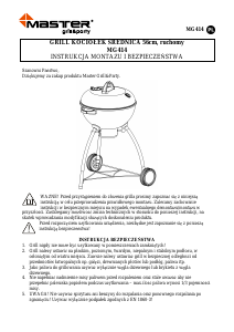 Instrukcja Mastergrill MG414 Grill