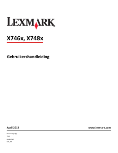 Handleiding Lexmark X748de Multifunctional printer