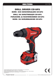 Bruksanvisning Biltema CD 18P2 Drill-skrutrekker