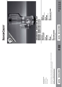 Manual SilverCrest IAN 300289 Liquidificadora