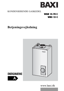 Brugsanvisning Baxi WBS 15 C Gaskedel