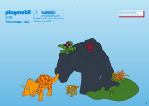 Mode d’emploi Playmobil set 4170 Adventure Triceratops bebe et volcan