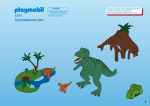 Bedienungsanleitung Playmobil set 4171 Adventure T-Rex mit Velociraptoren