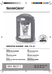 Manual SilverCrest IAN 86511 Blender