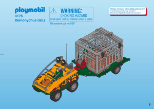 Manuale Playmobil set 4175 Adventure Veicolo anfibio con gabbia