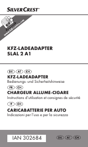 Manuale SilverCrest IAN 302684 Caricabatteria per auto