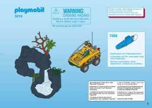 Bedienungsanleitung Playmobil set 5019 Adventure Dinoexpedition mit Amphibienfahrzeug