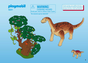 Manual de uso Playmobil set 5231 Adventure Braquiosaurius con bebé