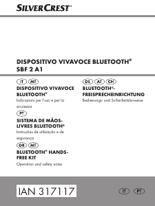 Manual SilverCrest IAN 317117 Kit mãos-livres