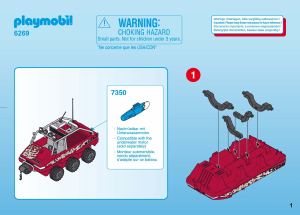 Manual de uso Playmobil set 6269 Adventure Vehículo anfibio