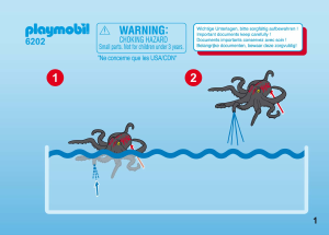 Handleiding Playmobil set 6202 Accessories Octopus met baby