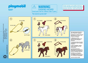 Manual Playmobil set 6257 Accessories Three horses