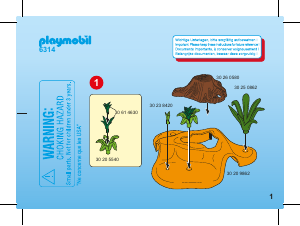 Manuale Playmobil set 6314 Accessories Famiglia di lemuri