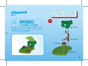 Manual de uso Playmobil set 6317 Accessories Familia de los mapaches