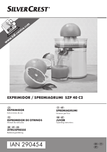 Manuale SilverCrest IAN 290454 Spremiagrumi