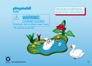 Manual de uso Playmobil set 6359 Accessories Dos cisnes con estanque