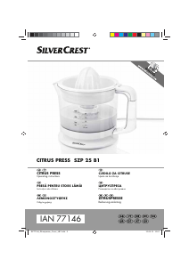 Manual SilverCrest IAN 77146 Storcator citrice