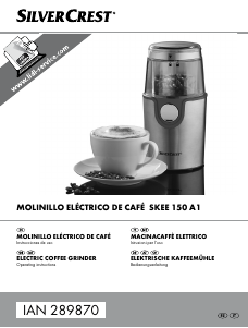 Manual de uso SilverCrest IAN 289870 Molinillo de café