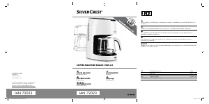 Bruksanvisning SilverCrest IAN 72023 Kaffebryggare