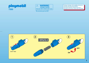 Manuale Playmobil set 7350 Accessories Motore subacquea
